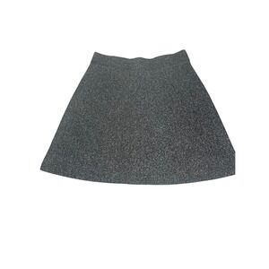 LOFT Knit Skirt A-Line Textured Career Casual Black‎ Gray Size M